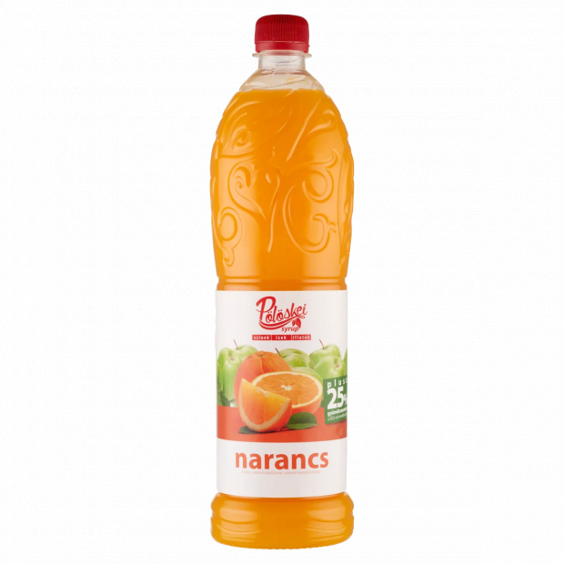 Pölöskei narancs ízű szörp, cukorral és édesítőszerrel, csökkentett energiatartalommal 1 l Pölöskei narancs ízű szörp, cukorral és édesítőszerrel, csökkentett energiatartalommal 1 l