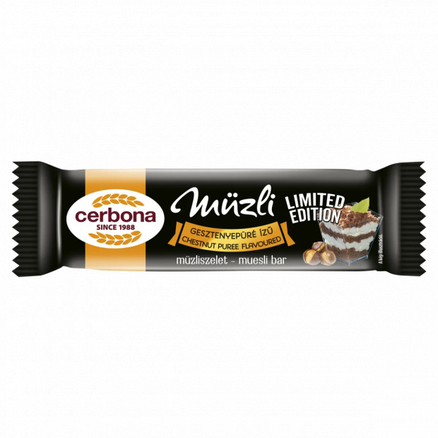 Cerbona Müzli gesztenyepüré ízű müzliszelet 20 g