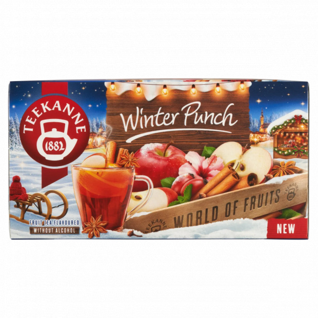 Teekanne Winter Punch rumos-szőlő és vanília ízesítésű gyümölcstea keverék 20 filter 40 g