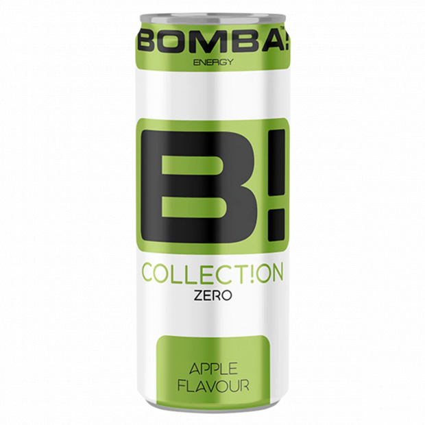 BOMBA! Collection Zero alma ízű cukormentes koffeintartalmú szénsavas üdítőital 250 ml BOMBA! Collection Zero alma ízű cukormentes koffeintartalmú szénsavas üdítőital 250 ml