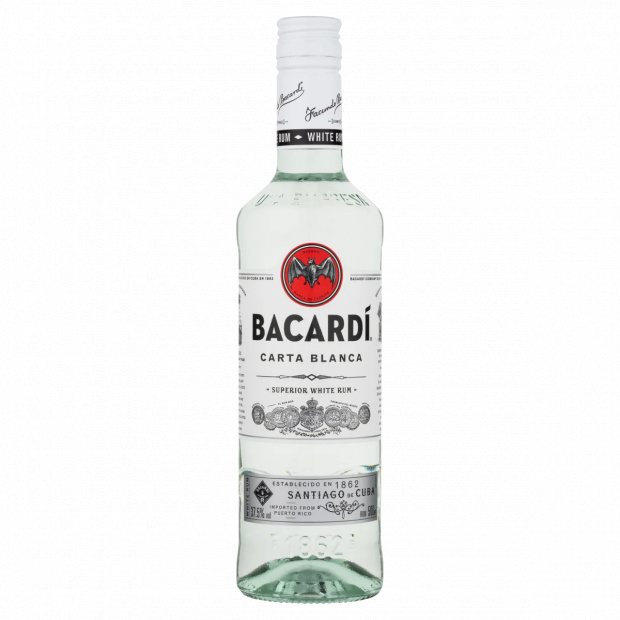 Bacardi Carta Blanca rum 37,5% 500 ml