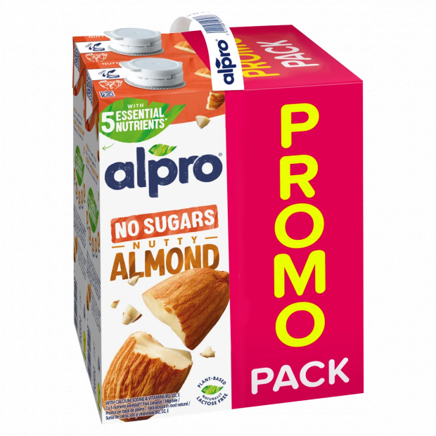 Alpro cukormentes UHT mandulaital hozzáadott kalciummal, jóddal, B12-, D2- és E-vitaminnal 1 l 