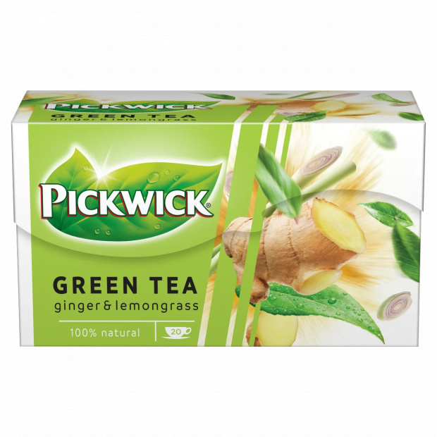 Pickwick zöld tea gyömbérrel és indiai citromfűvel 20 filter 30 g