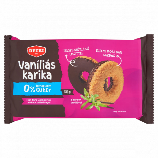 Detki vaníliás karika cukor hozzáadása nélkül, édesítőszerekkel 150 g Detki vaníliás karika cukor hozzáadása nélkül, édesítőszerekkel 150 g