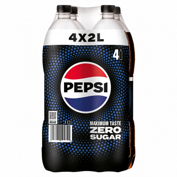 Pepsi Zero colaízű energiamentes szénsavas üdítőital édesítőszerekkel 4 x 2 l Pepsi Zero colaízű energiamentes szénsavas üdítőital édesítőszerekkel 4 x 2 l