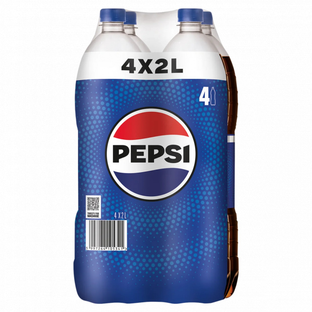 Pepsi Cola colaízű szénsavas üdítőital cukorral és édesítőszerekkel 4 x 2 l