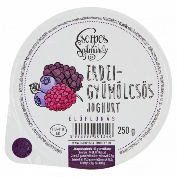 Cserpes Sajtműhely erdei gyümölcsös élőflórás joghurt 250 g