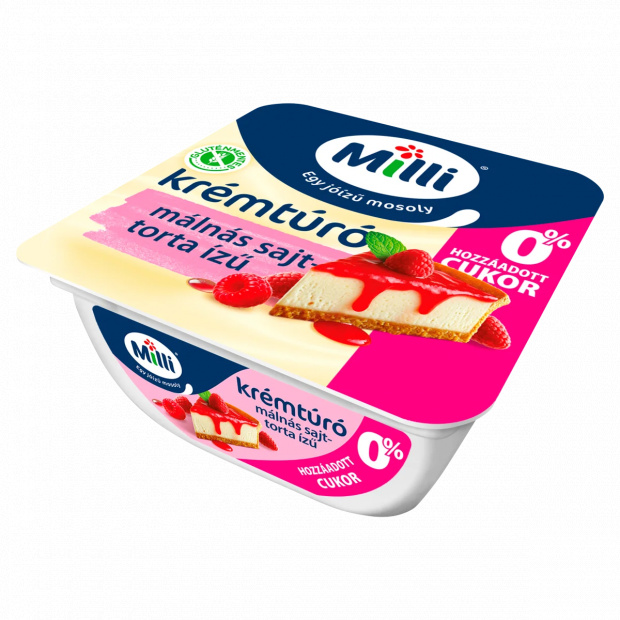 Milli málnás sajttorta ízű krémtúró 90 g