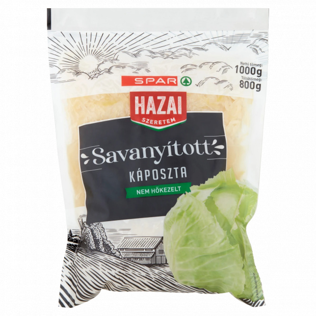 SPAR Hazai Szeretem savanyított káposzta 1000 g SPAR Hazai Szeretem savanyított káposzta 1000 g