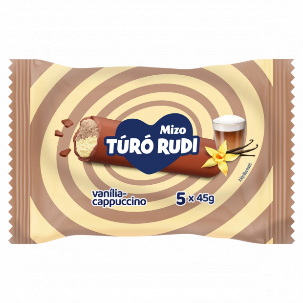 Mizo Túró Rudi vaníliás-kávés túródesszert tejcsokoládé bevonattal 5 x 45 g (225 g)