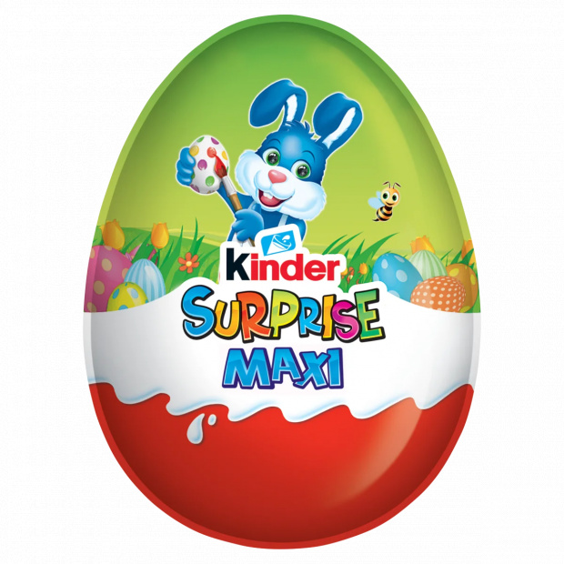 Kinder Surprise Maxi belső tejes réteggel bevont tejcsokoládé figura, belsejében meglepetéssel 100 g