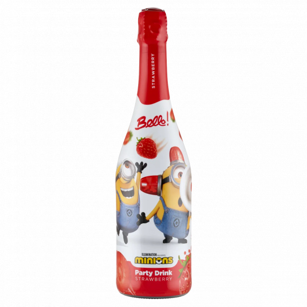Bello! Minions Party Drink szamóca ízű szénsavas üdítőital 750 ml