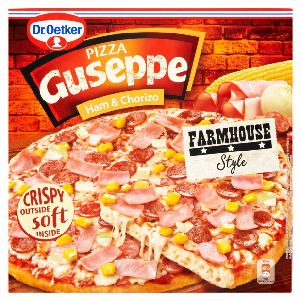 Dr. Oetker Guseppe gyorsfagyasztott pizza sonkával és chorizo szalámival 400 g