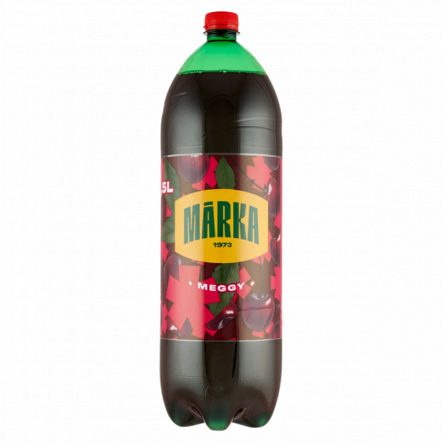 Márka meggy szénsavas üdítőital cukorral és édesítőszerekkel 2,5 l