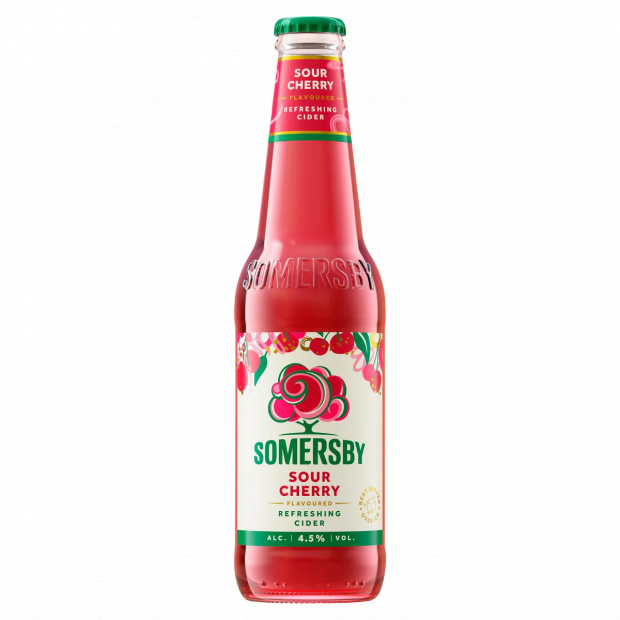 Somersby Sour Cherry cider almalé alapú, szénsavas alkoholos ital meggy ízesítéssel 4,5% 330 ml