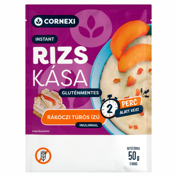 Cornexi gluténmentes Rákóczi túrós ízű instant rizskása inulinnal 50 g