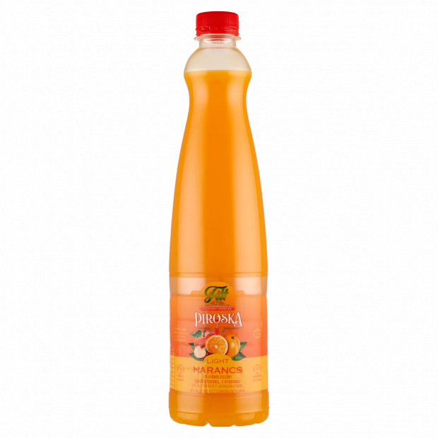Piroska Fitt Light narancs ízű gyümölcsszörp édesítőszerekkel, C-vitaminnal 0,7 l