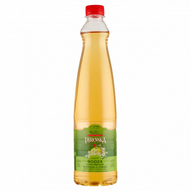 Piroska Fitt Light bodza ízesítésű gyümölcsszörp édesítőszerekkel és C-vitaminnal 0,7 l