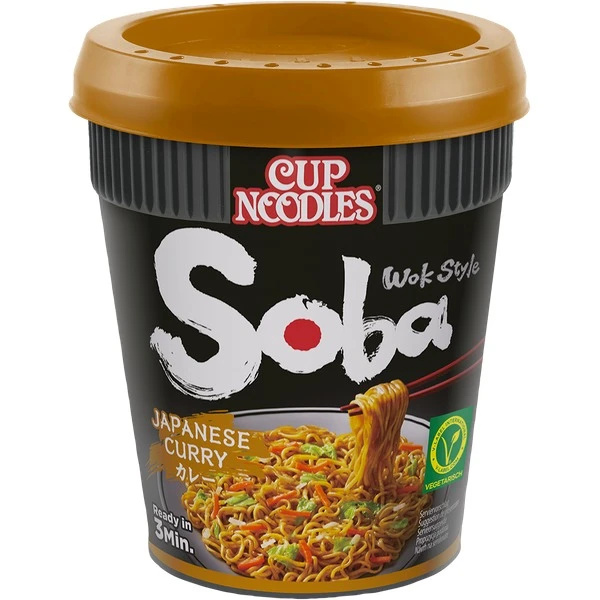 Cup Noodles Soba instant tészta búzalisztből japán jellegű curry ízesítő szósszal 90 g