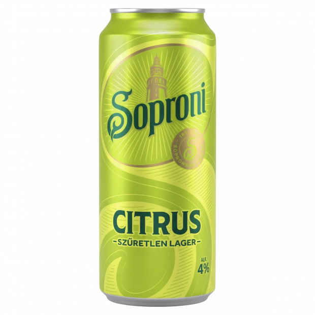 Soproni Citrus szűretlen lager, ízesített sör 4% 500 ml Soproni Citrus szűretlen lager, ízesített sör 4% 500 ml