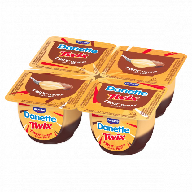 Danone Danette Twix karamell- és kekszízű puding 4 x 115 g (460 g)