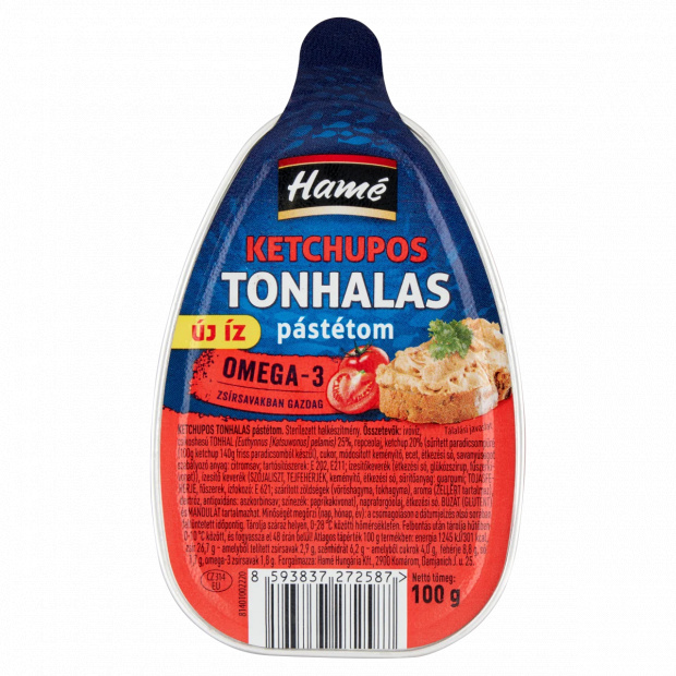 Hamé ketchupos tonhalas pástétom 100 g Hamé ketchupos tonhalas pástétom 100 g