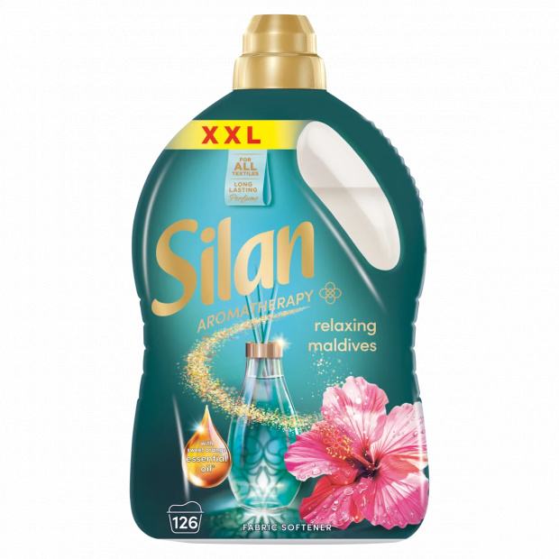 Silan Aromatherapy Relaxing Maldives textilöblítő koncentrátum 126 mosás 2772 ml Silan Aromatherapy Relaxing Maldives textilöblítő koncentrátum 126 mosás 2772 ml