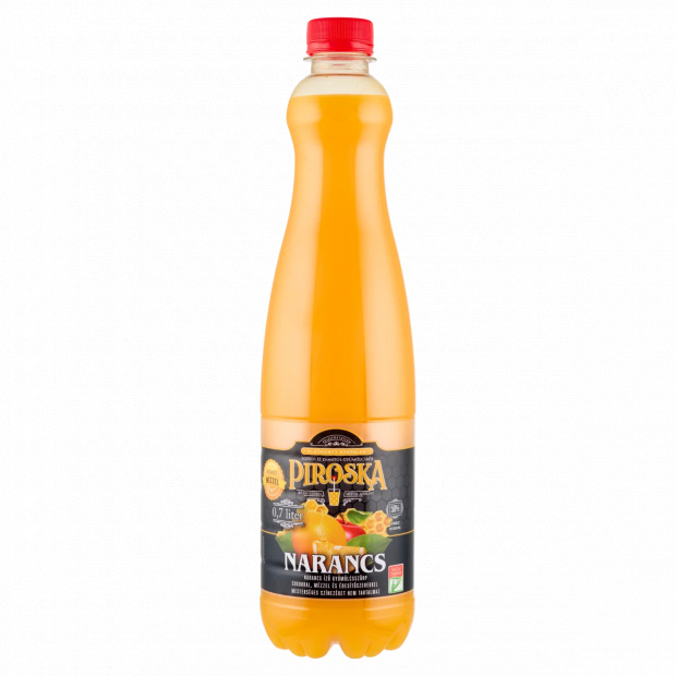 Piroska narancs ízű gyümölcsszörp cukorral, mézzel és édesítőszerekkel 0,7 l Piroska narancs ízű gyümölcsszörp cukorral, mézzel és édesítőszerekkel 0,7 l