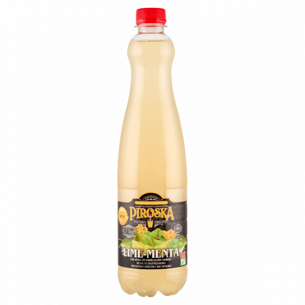 Piroska lime-menta ízű gyümölcsszörp cukorral, mézzel és édesítőszerekkel 0,7 l Piroska lime-menta ízű gyümölcsszörp cukorral, mézzel és édesítőszerekkel 0,7 l