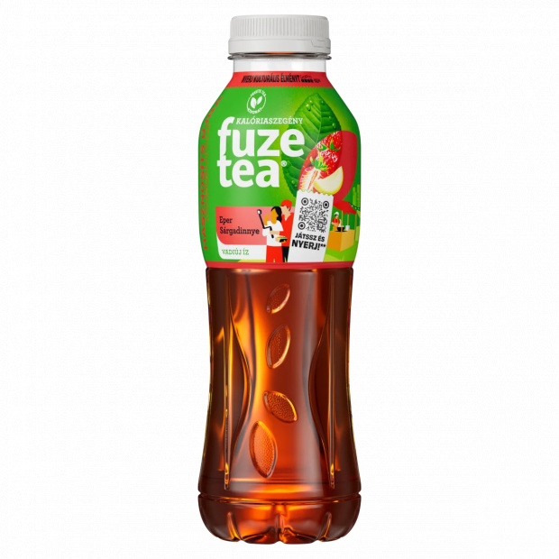 Fuze Tea szénsavmentes eper- és sárgadinnyeízű üdítőital fekete tea kivonattal 500 ml Fuze Tea szénsavmentes eper- és sárgadinnyeízű üdítőital fekete tea kivonattal 500 ml
