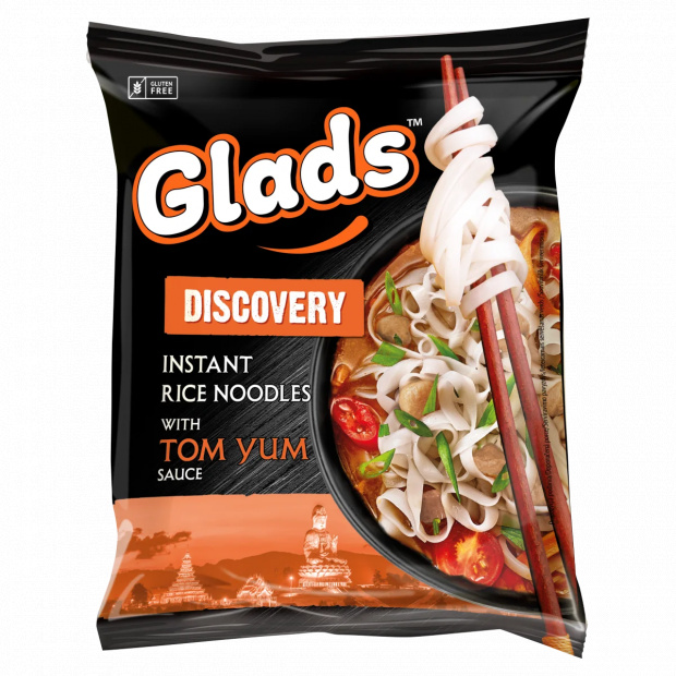 Glads rizstésztaleves tom yum-szósszal és szárított zöldségekkel 65 g Glads rizstésztaleves tom yum-szósszal és szárított zöldségekkel 65 g