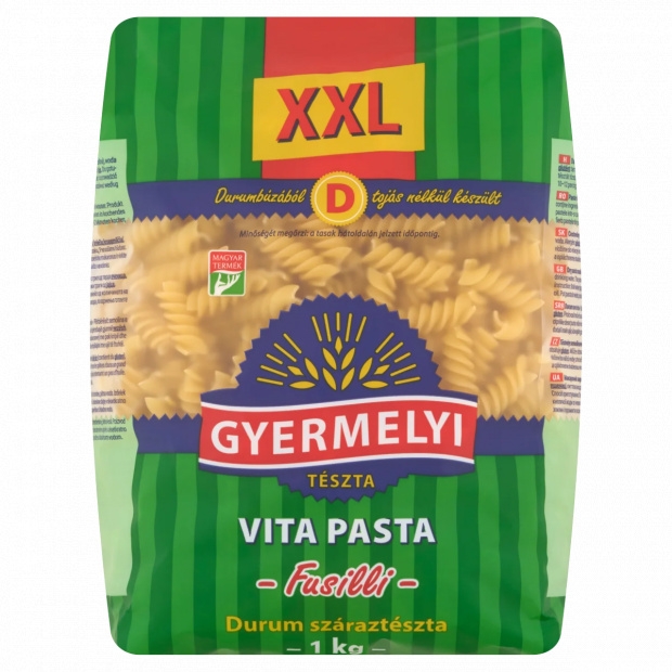 Gyermelyi Vita Pasta Fusilli durum száraztészta 1 kg