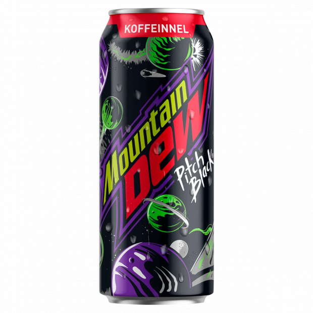 Mountain Dew Pitch Black koffeintartalmú citrus és szőlő ízesített szénsavas üdítőital 500 ml