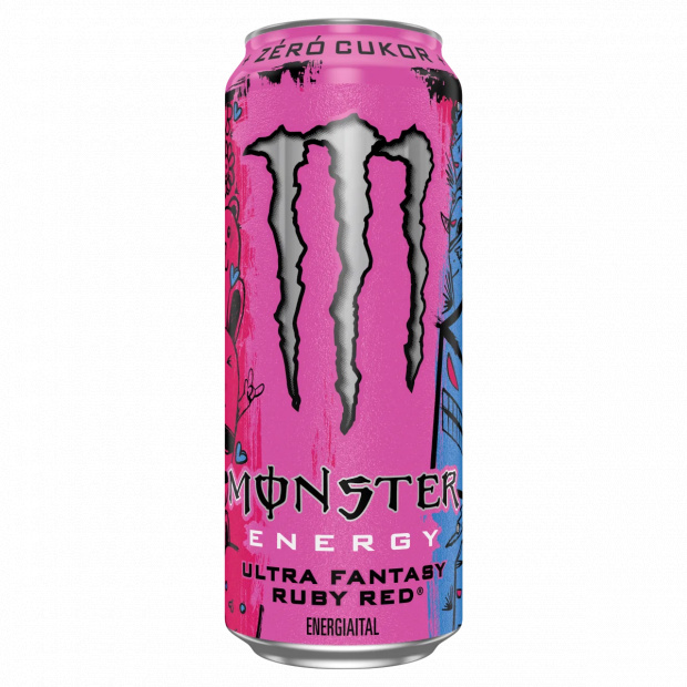 Monster Energy Ultra Fantasy Ruby Red szénsavas citrus ízű energiaital koffeinnel 500 ml