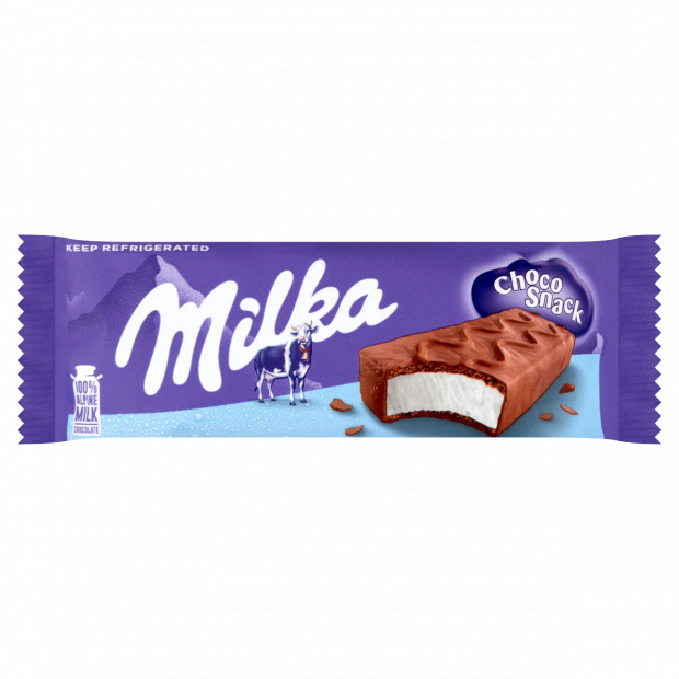 Milka Choco Snack tejes krémmel töltött sütemény alpesi tejcsokoládéval 27 g