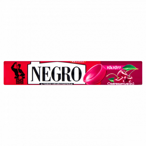 Győri Negro cseresznyeízű töltött keménycukorka 33,5 g