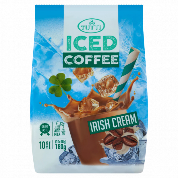 Tutti ír krém ízű instant jegeskávé italpor 10 x 18 g (180 g)