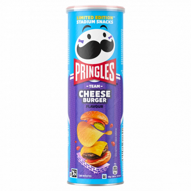 Pringles sajtburger ízesítésű sós snack 165 g Pringles sajtburger ízesítésű sós snack 165 g