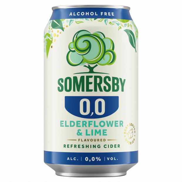 Somersby Elderflower & Lime alkoholmentes szénsavas ital bodzavirág és lime ízesítéssel 0,0% 0,33 l