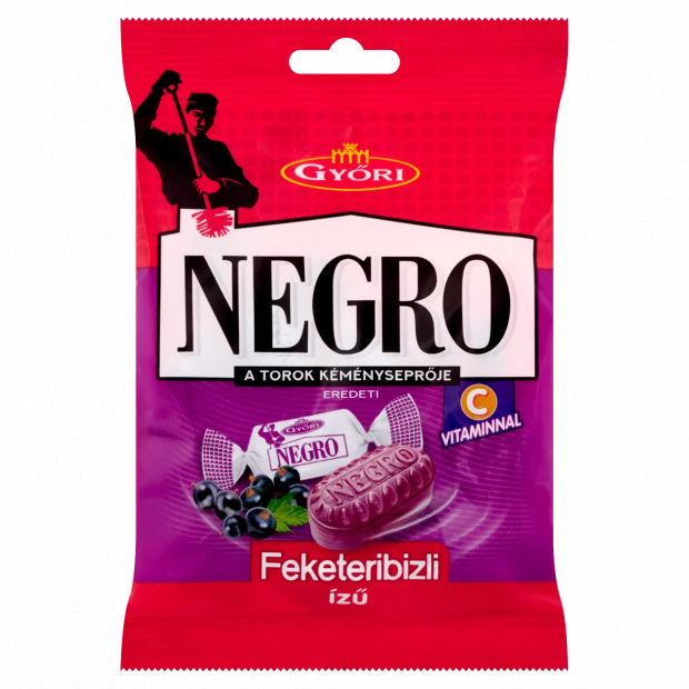 Győri Negro feketeribizli ízű keménycukorka C vitaminnal 63 g