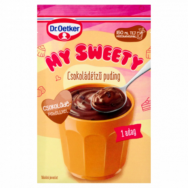 Dr. Oetker My Sweety csokoládéízű instant pudingpor csokoládépehellyel 41 g