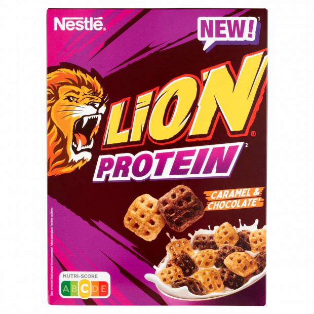 Lion karamellás és csokoládés ropogós gabonapehely vitaminokkal és ásványi anyagokkal 340 g