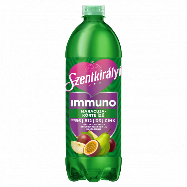 Szentkirályi Immuno maracuja-körte ízű szén-dioxiddal enyhén dúsított üdítőital 700 ml Szentkirályi Immuno maracuja-körte ízű szén-dioxiddal enyhén dúsított üdítőital 700 ml