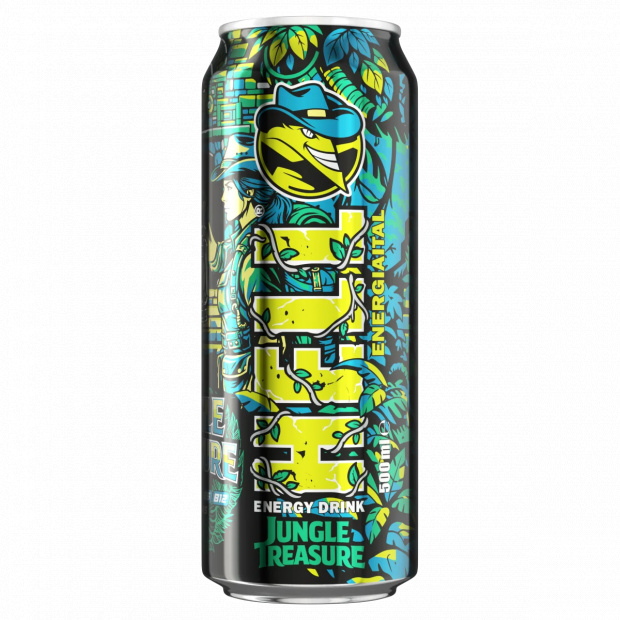 HELL Jungle Treasure lime- és mentaízű, koffeintartalmú, szénsavas energiaital 500 ml