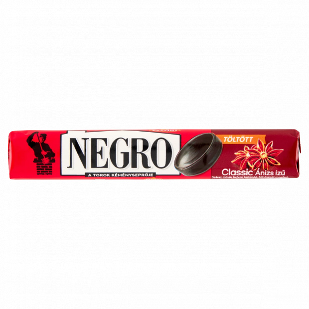 Győri Negro Classic ánizs ízű töltött keménycukorka 33,5 g
