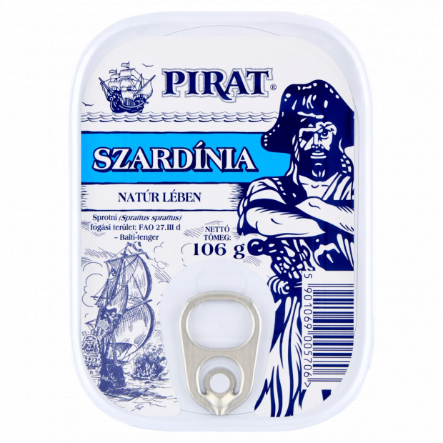 Pirat szardínia natúr lében 106 g Pirat szardínia natúr lében 106 g