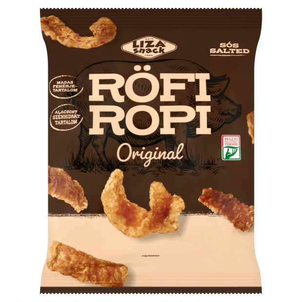 Liza Snack Original Röfi Ropi sertésbőrből készült ropogós snack 40 g