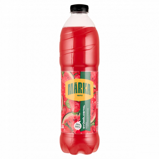 Márka eper-görögdinnye szénsavmentes gyümölcsital cukorral 1,5 l Márka eper-görögdinnye szénsavmentes gyümölcsital cukorral 1,5 l