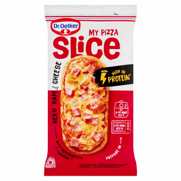 Dr. Oetker My Pizza Slice gyorsfagyasztott pizzaszelet sonkával és sajttal 140 g