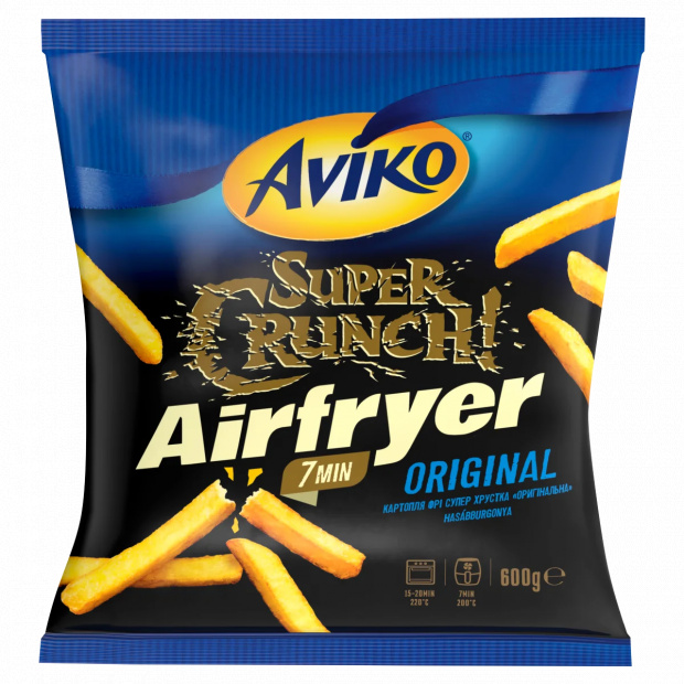 Aviko Super Crunch Airfryer gyorsfagyasztott hasábburgonya extra ropogós bevonattal 600 g